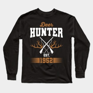 Gifts for 69 Year Old Deer Hunter 1952 Hunting 69th Birthday Gift Ideas Long Sleeve T-Shirt